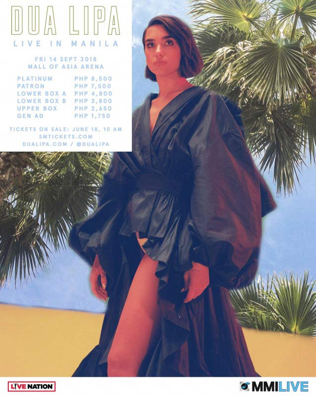 Dua Lipa Live in Manila 2018 poster