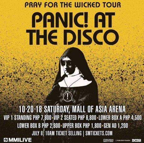 Panic! At The Disco "Pray for the Wicked" in Manila 2018 poster